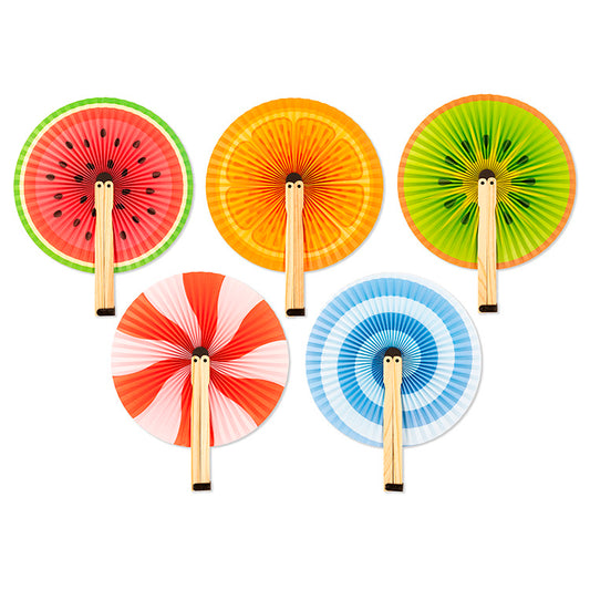 Kikkerland Abanicos de papel frutales y dulces FA13-A
